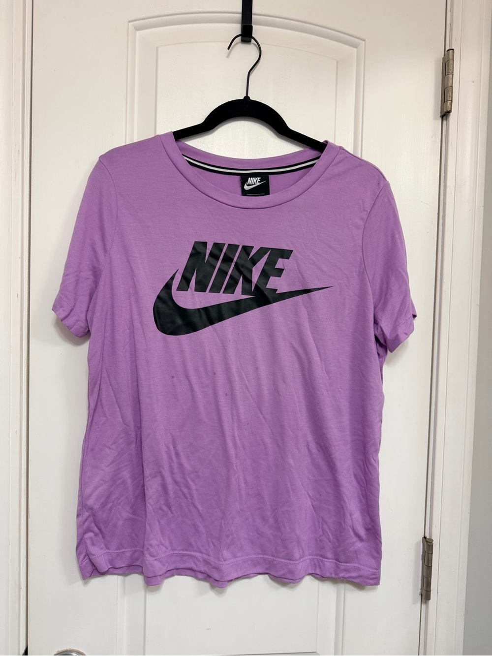 Nike Purple Short Sleeve Tee with Black Swoosh